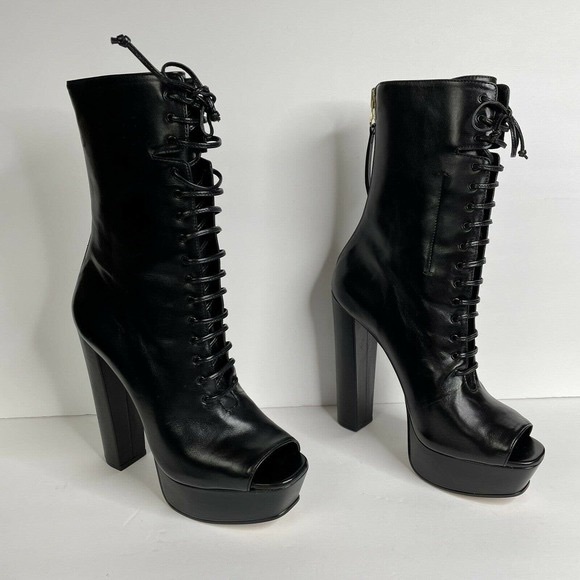 Schutz Tamara Platform Peep Toe Boots 